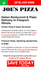 Mobile Screenshot of joespizzaoffreeport.com